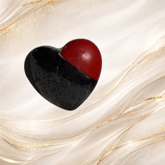 Iron City Ink sheer black lip gloss in heart shaped tube from Tremilo Steel City Gloss Collection