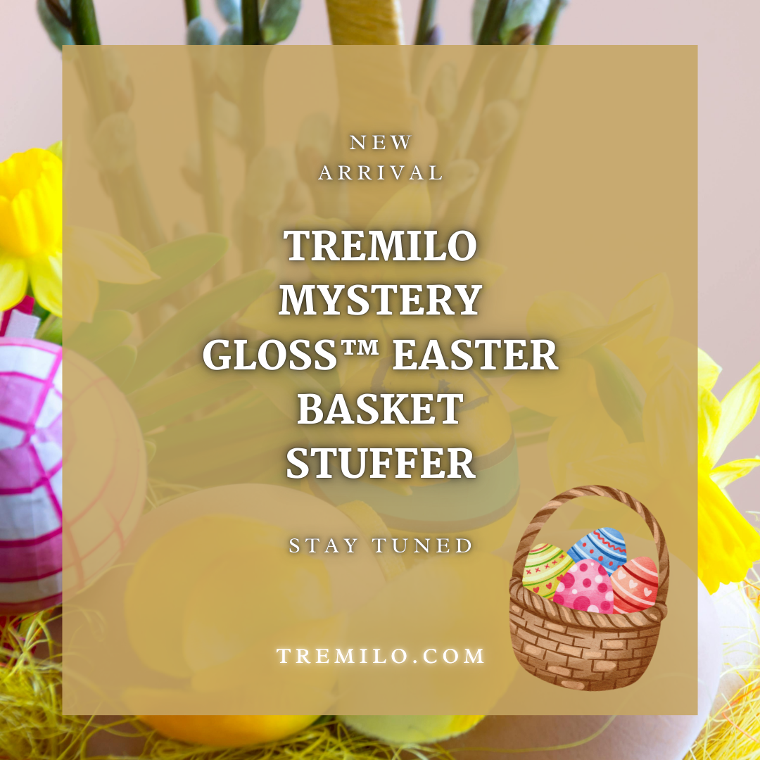 Coming soon Tremilo Beauty product teaser image for upcoming lip gloss release