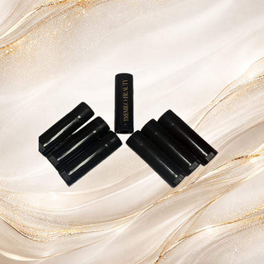 Sleek black tube of Deep Cold™ lip balm, cooling peppermint formula for smooth, hydrated lips.