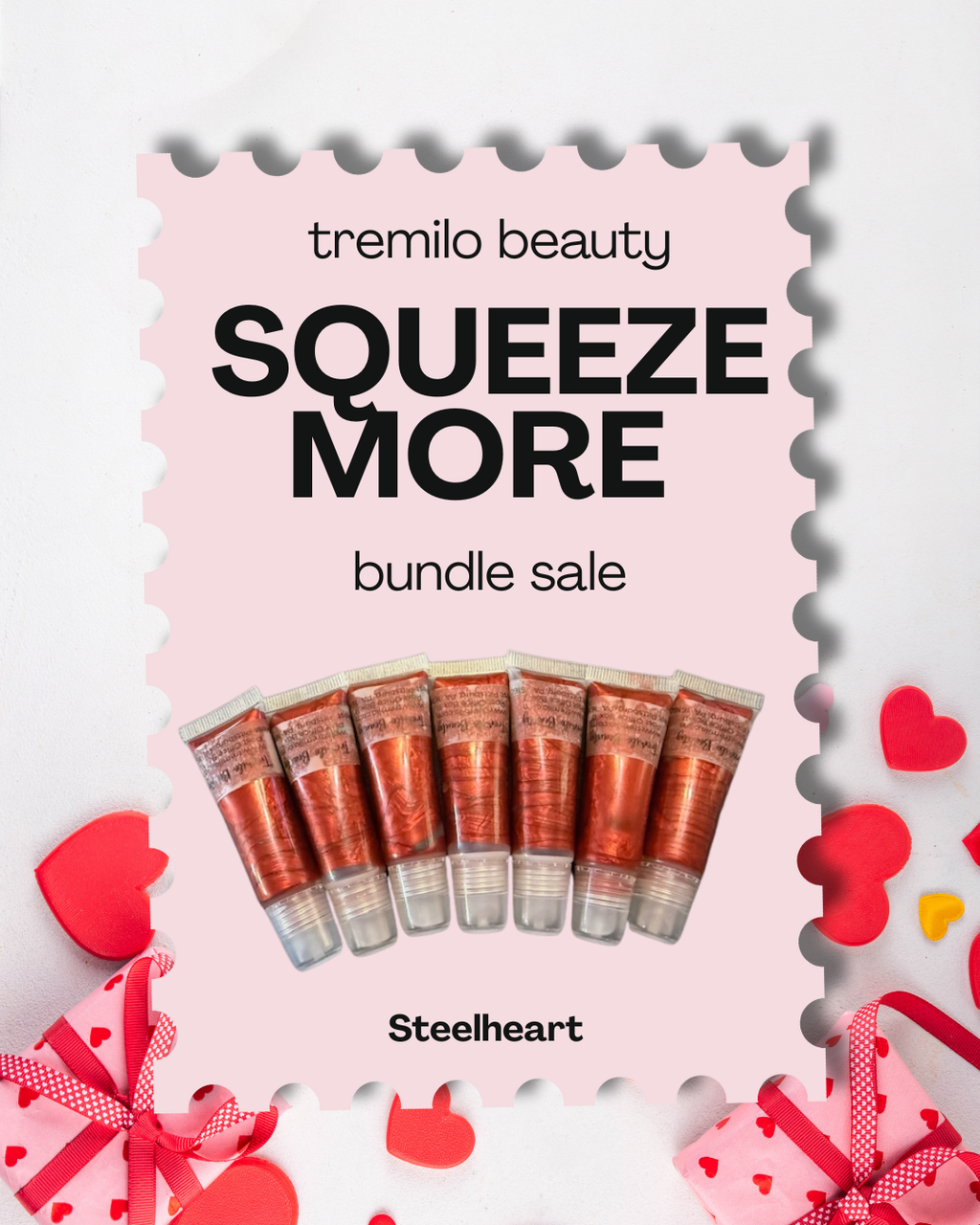 10 ml Squeeze Tube Lip Gloss – Limited "Squeeze More" Share & Save Bundle