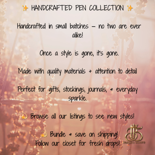 Jingle Jewel Pen™ – Holiday Red & Green Beaded Pen with Cream Tassel