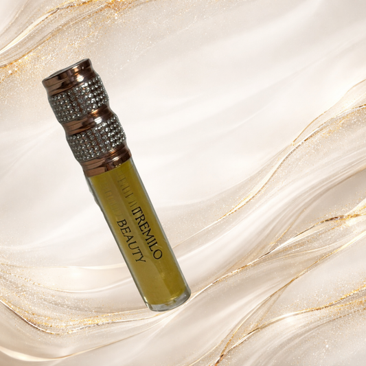 Steel City Gold lip gloss tube from Tremilo Beauty featuring rich gold shimmer gloss.